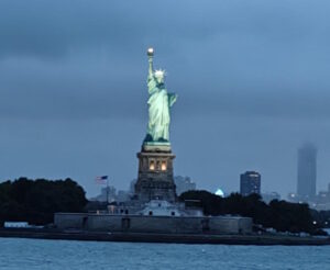see the statue of liberty for free from the Staten Island Ferry in new York City